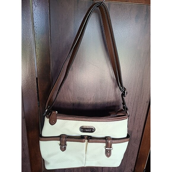 Chaps Handbag Crossbody Women’s Brown / Cream Bridoe bit - Picture 1 of 3